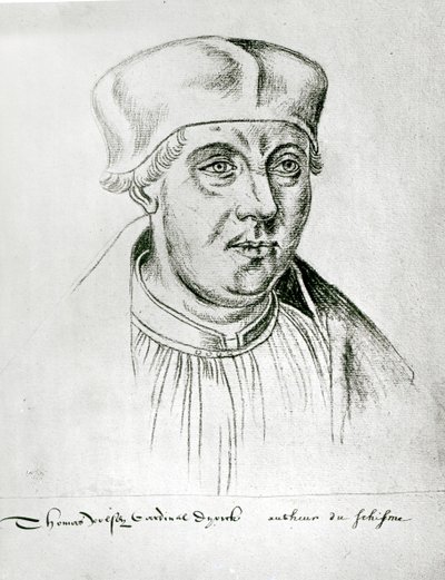 Portrait of Thomas Wolsey, cardinal of York, from the Recueil d